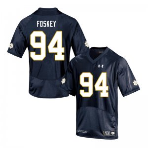 Notre Dame Fighting Irish Men's Isaiah Foskey #94 Navy Under Armour Authentic Stitched College NCAA Football Jersey PWQ3799LQ